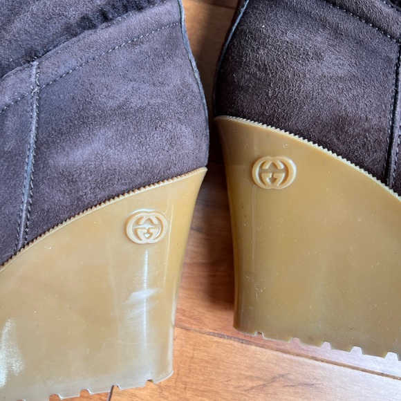 Gucci Brown Suede Knee High Boots - Picture 2 of 5